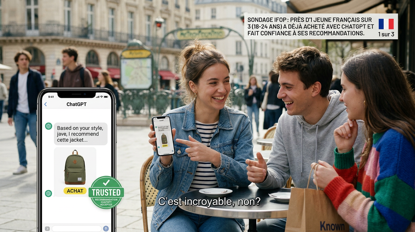 Près d’1 jeune Français sur 3 a déjà acheté avec ChatGPT et fait confiance aux produits qu’il recommande …